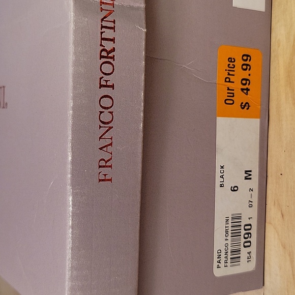 Franco Fortini Pand Black Suede 3 1/2 Inch Heels - Picture 7 of 7